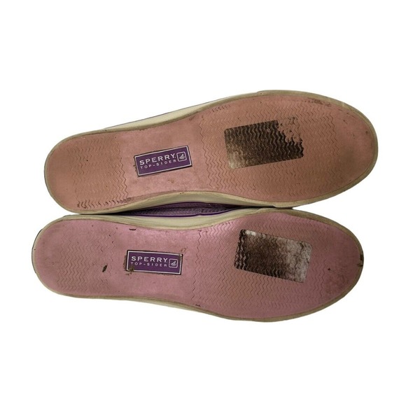 Sperry Women's Top-Sider Purple Lavender Sequin Lace Up Boat Shoes Size 8.5 - Picture 8 of 8